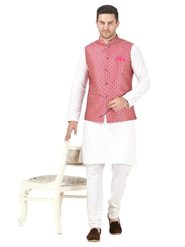 Image of Badoliya & Sons Men's Brocade Zari Nehru Jacket /Waist Coat