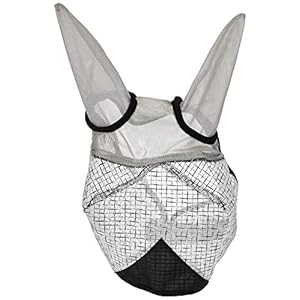 Kerbl 324516 vliegenmasker met oor- en uv-bescherming, wit, Cob