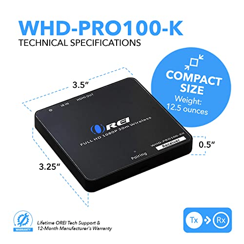image for OREI Wireless HDMI Transmitter & Receiver - Extender Full HD 1080p Wir