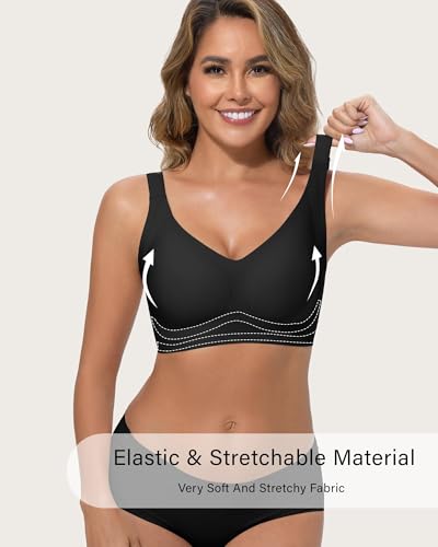 obind Seamless Push Up Bra No Underwire Wide Straps Full Coverage B-DD — view 3