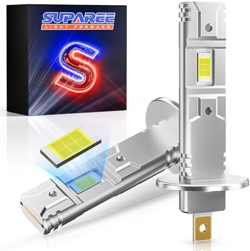 SUPAREE Ampoule H1 LED Canbus Lampe H1 LED Voiture LED H1 6500K 1...