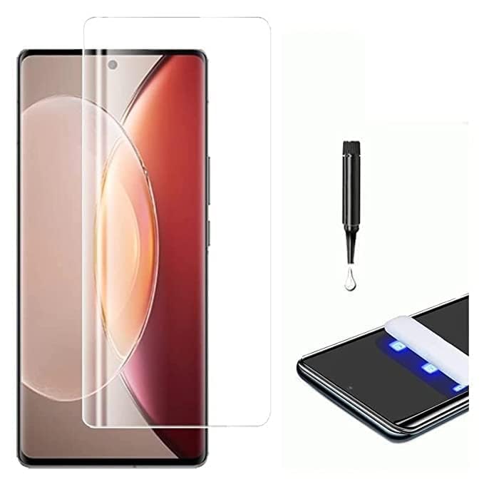 Image of BLACKSHEEP Military-Grade Full Glue Tempered Glass Screen Protector for Oppo Reno 15 5G Edge-To-Edge Protector Full Screen Coverage With Easy Installation Kit, Black (Pack of 1) (Lava Agni 2 5G)