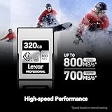 Lexar 320GB Professional CFexpress Type A SILVER Series Memory Card, Compatible with Sony Cameras w/Type A Card Slot, Up to 800/700 MB/s Read/Write, 8K Video, VPG 200 (LCAEXSL320G-RNENG) - Image 5