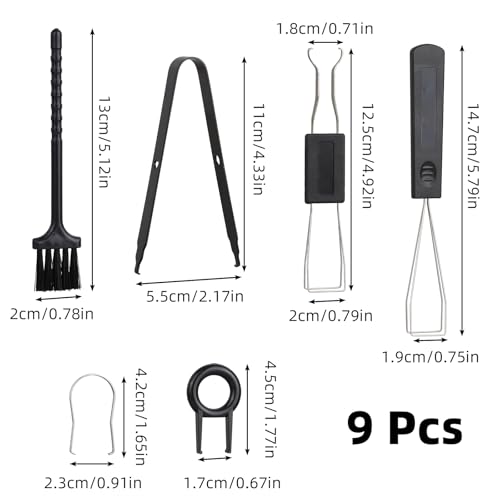 ZoeWei Keycap Puller 9 Stücke, Tastenkappen Entferner Werkzeug Set, Abzieher Switches Remover Tool Mit Pinzette Und Reinigungsbürste, Switch Puller Für Mechanische Tastatur
