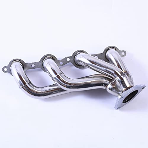 Stainless Steel Exhaust Header Manifold Compatible With 2000-2001 Gmc Yukon 4.8L 5.3L 1999-2001 Gmc Sierra 1500 2500 #TOP1