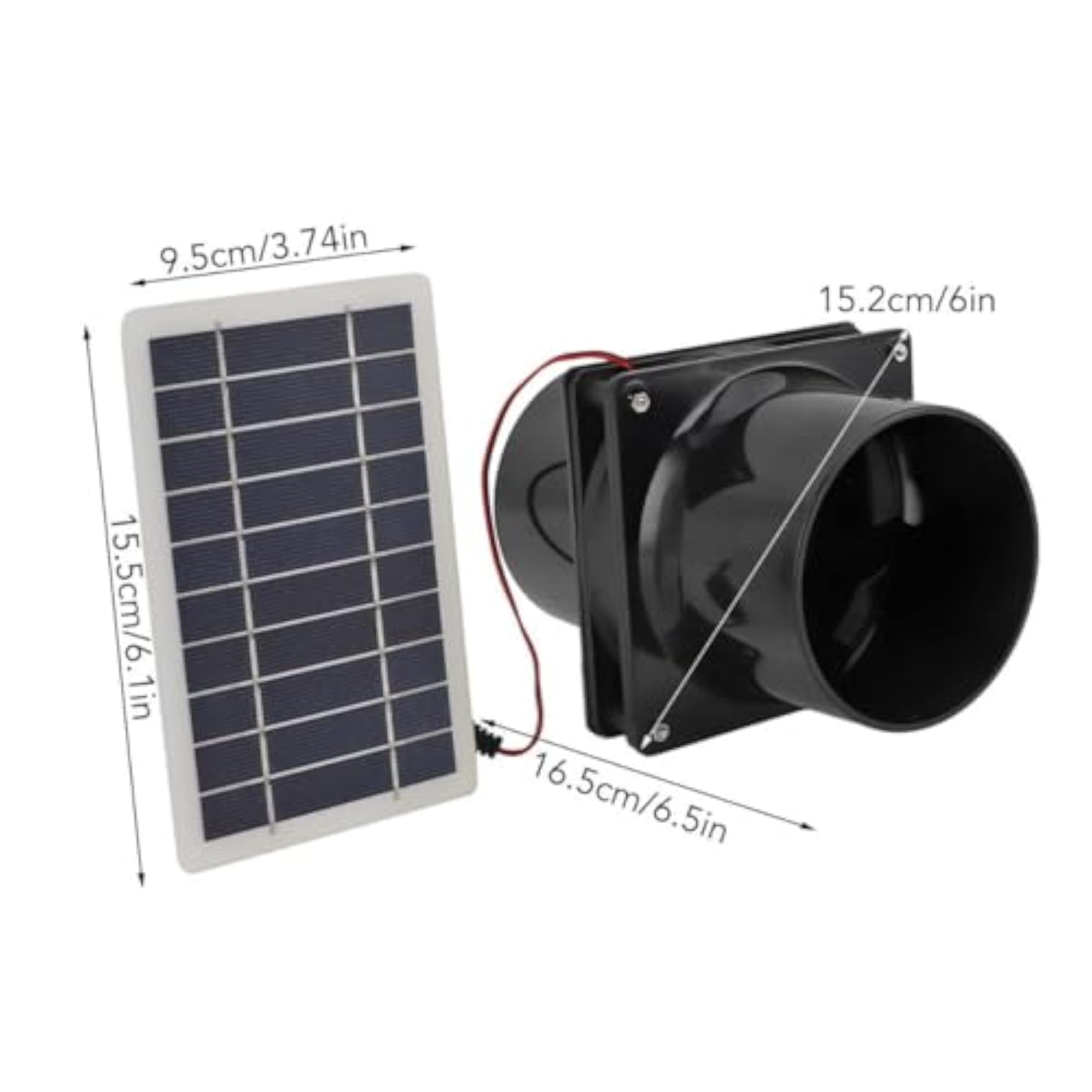 Solar Panel Powered Ventilation Fan for Greenhouse & Camping