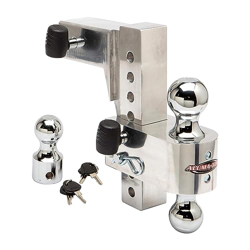 Uriah Products Easy to Configure Lightweight Aircraft Quality Aluminum Alloy Trailer Hitch Receiver with 3 Interchangeable Ball System, Silver