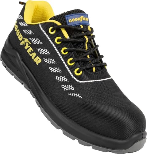 Goodyear Scarpe Antinfortunistiche Nere E Gialle Metal-Free S1P Numero 42 - 2