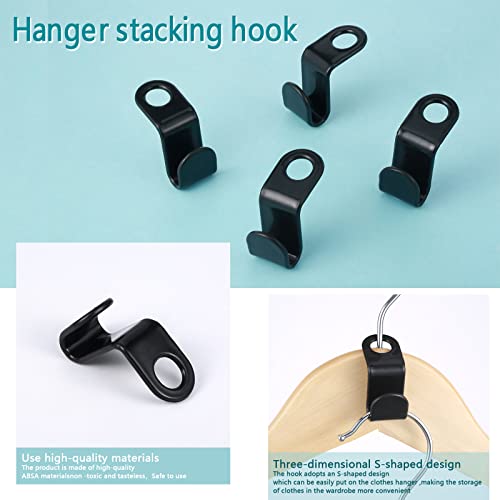 60 Pcs Clothes Hanger Connector Hooks Space Saving Hanger Extender
