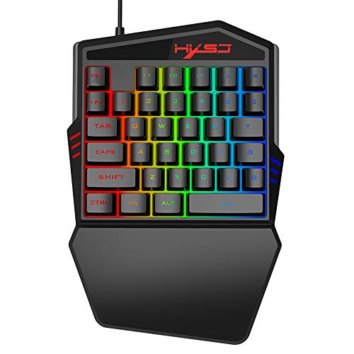 Docooler – Kit de Mouse e Teclado Retroiluminado, 35 Botões