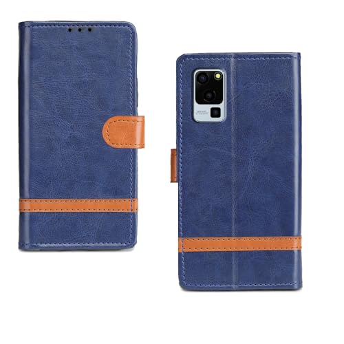 Image of amazon basics Lava Blaze 5G Flip Cover | Card Pockets Wallet & Stand | Flip Cover for Lava Blaze 5G (Blue Stripes)