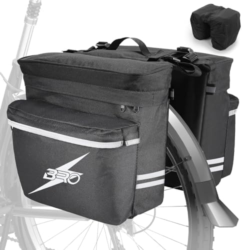 OSIGEI Fahrrad Gepäckträgertasche 33L | Wasserdicht | Mit Reflektoren | Für E-Bike, MTB, Rennrad
