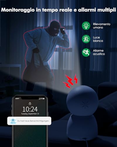Caméra de Surveillance WiFi 360° Intérieure YESYAMO 2.5K - Geekodrome: Boutique d'accessoires geek Partage d'accès