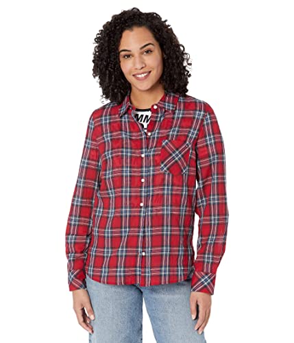 Image of Tommy Hilfiger Women's Plaid Lurex Button Up Shirt