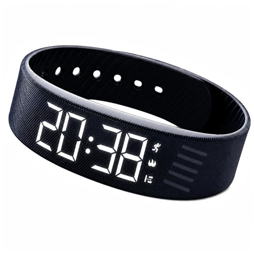 Rechargeable Vibrating Alarm Wristband Watch