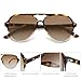 SOJOS Classic Polarized Aviator Sunglasses for Women Men, Retro Trendy Aviators Shades SJ2201, Tortoise Gradient Brown/Brown