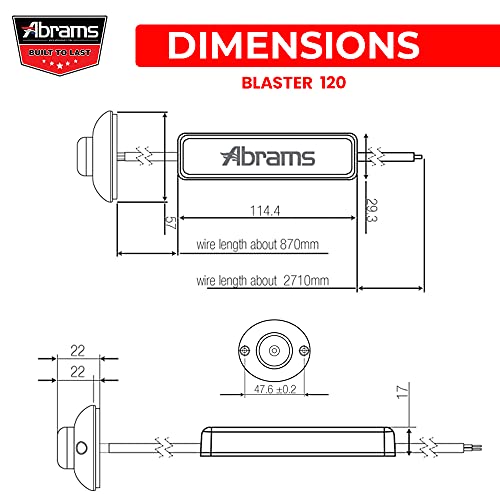 Abrams Sae Class-1 Blaster 120 (Red/Blue) 36W - 12 Led Police Vehicle Truck Led Hideaway Surface Mount Strobe Warning Light #TOP6