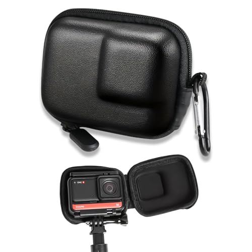 ZORBES® Small Carry Case Lens Protector for DJI Action 5 Pro / 4/3 Accessories, EVA Hard Shell Storage Bag Action Camera Travel Bag with Carabiner, Mini Carrying Bag for DJI Osmo Action