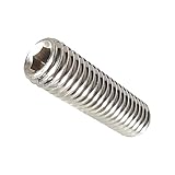 3/8-16 x 2 Socket Set Screws, Full Thread, Allen Socket Drive, Stainless Steel 18-8, Bright Finish, Cup Point, Quantity 10 Pieces by Fastenere