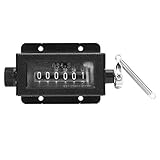  Contador de Conteo Manual de 6 Dígitos D94-S 0-999999 Número de Contador de Carrera Mecánico de Reinicio Numérico Contador de Vueltas Clicker Para Impresora Puncher