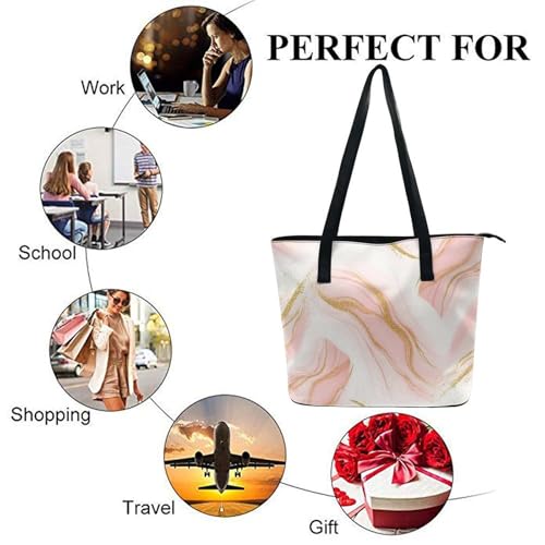 Bolso de mano fashion con cremallera, bolso tipo satchel y tote grande para hombro miniatura 6