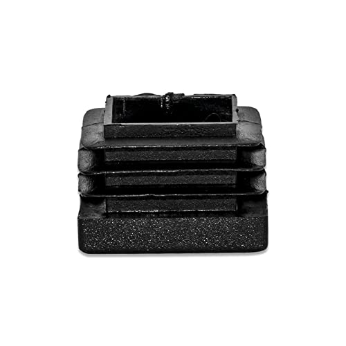 Image of Flyshop 30 x 30 mm, 1.18 inch x 1.18 inch Black Plastic Hole Plugs Square Tubing End Caps Tube Inserts Durable Furniture Glide for Chair Table Stool Leg 8 Pack