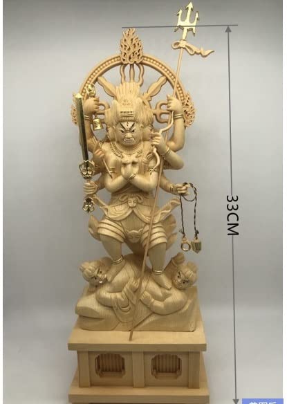 Amazon｜仏像 降三世明王 立像 魔を降伏させる五明王 木彫り 仏像仏像
