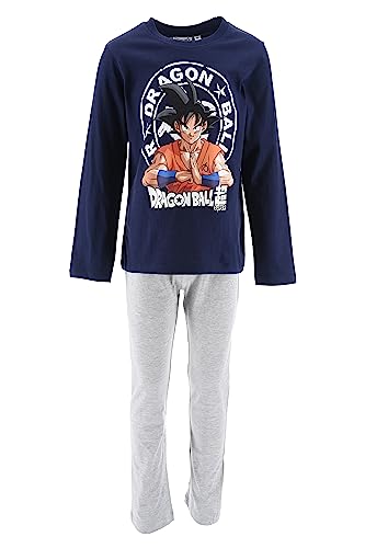 Dragon Ball Z, Pijama largo para niño, azul marino, 8 años