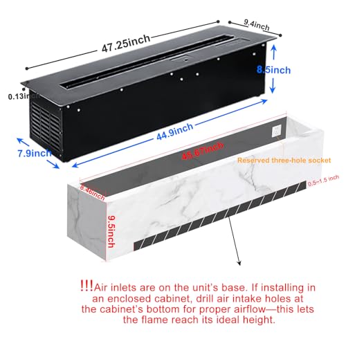 3D Water Vapor Fireplace control panel