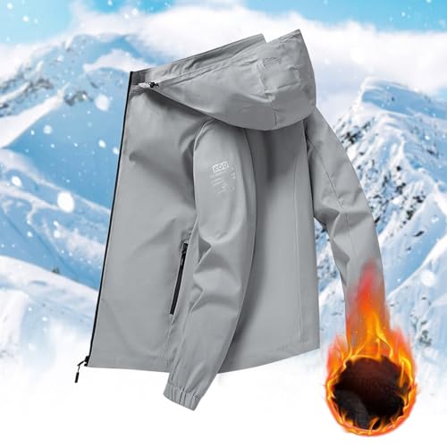 Doudoune homme kaki chaud et blouson ski en PU mat coupe-vent
