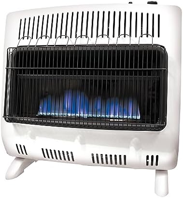 Natural Gas and Propane Heater - Which One Will Keep You Warmer? 7 Mr. Heater MHVFDF30BFT 30,000 BTU Vent Free Blue Flame Dual Fuel Natural Gas and Propane Heater For Cold Rooms, Additions, Sun Rooms & Cabins - White