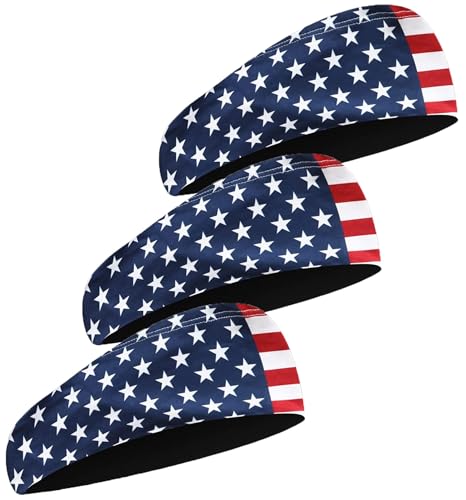 Image of Tough Headwear Tough Outfitters Headband for Men - Mens Headbands - Working Out Sports Performance Head Bands - Athletic Cycling Running Sweat Band, Football Headbands - Sweat Bands Men /Women