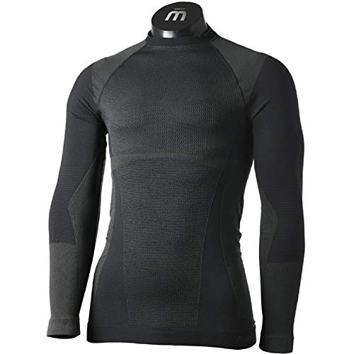  MICO Maglia/SKINTECH WARMSKIN/Manica Lunga in 01850 (Nero, II)
