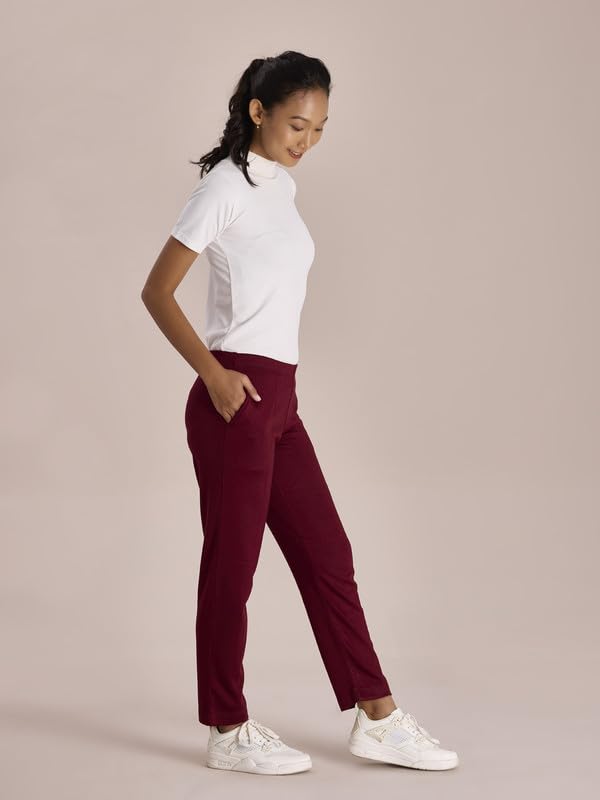 Image of GO COLORS Solid Ultra Warm Kurti Pant for Women | Mid Rise, Warm tech
