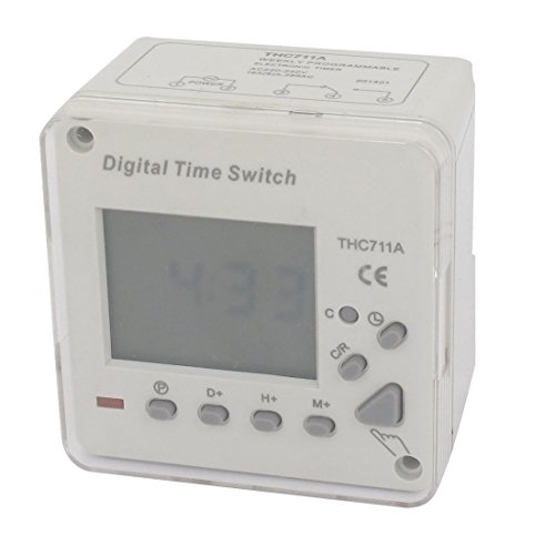 Temporizador programable THC711A relé de tiempo digital LCD AC 250V 8A para carril 1
