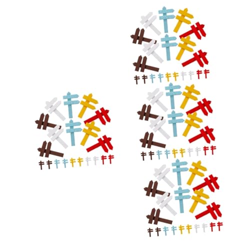 TOYANDONA Mini Valla De Decoración De Jardín Miniatura Accesorios Casa De Muñecas Micro Colores 25 Piezas X 4