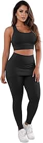 Conjunto Fitness Legging Tapa Bumbum e Top Roupas para Academia