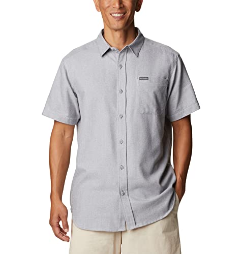 Columbia Men's Rapid Rivers Novelty Short Sleeve, Shark/Columbia Grey, X-Large