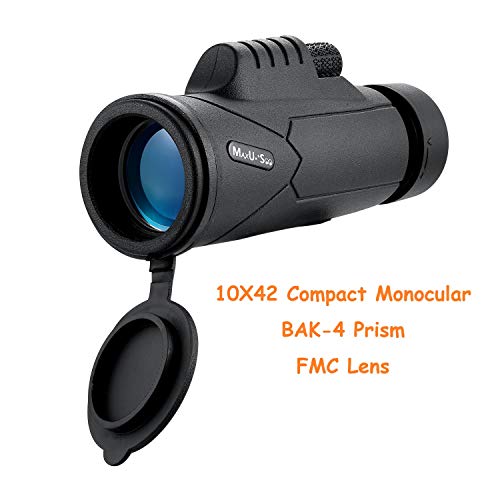 MaxUSee Kids Telescope 400x40mm with Finder Scope for Kids & Beginners + Portable 10X42 HD Monocular with BAK4 Prism FMC Lens for Moon Viewing Bird Watching Wildlife Scenery