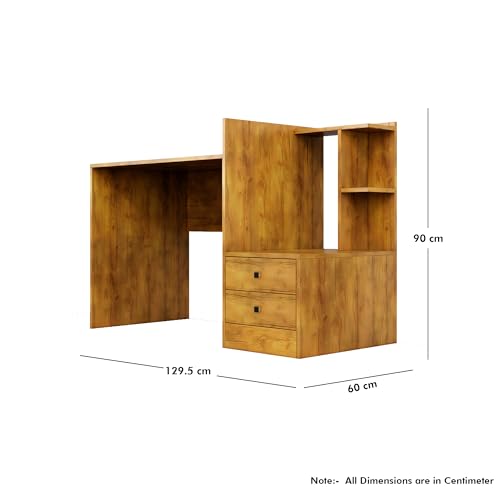 Image of Bniture Wooden Study Table for Home | Engineered Wood Study Table with Side Open Storage Area | Multi Purpose Computer Desk for Writing & Study | Laptop Table for Study Room & Office | Giant Wood