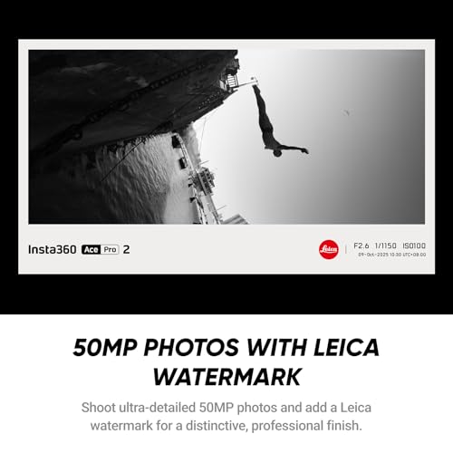 undefined Insta360 Ace Pro 2 Flash Print Bundle - 8K Waterproof Action Camera Co-Engineered with Leica, 1/1.3" Sensor, Dual AI Chip, Leading Low Light, Xplorer Grip Pro Kit for Street Photography の商品画像 7