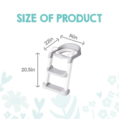 Image of Regalo Toddler Potty Training Seat with Step Stool Ladder, Adjustable Kids Toilet Seat with Cushioned Pad & Handles, Foldable Potty Training Toilet Seat for Toddlers, Fits Standard Toilets