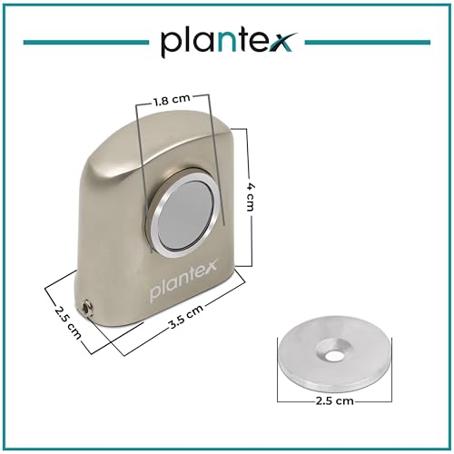 Image of Plantex Door Magnet Stopper /Stops for Main Door /Magnetic Door Stopper /Door Stopper for Main Door - Pack of 3 (APS-193, Satin Matt)