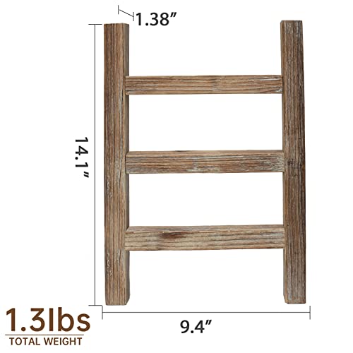 Fuin Wooden Tea Towel Ladder, Mini Ladder Towel Rack Display Hanger thumb #3