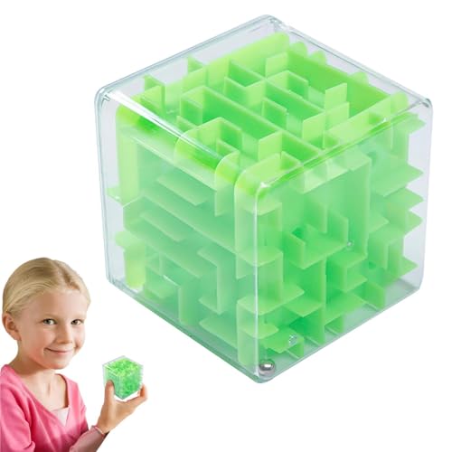 【Complesso e diversificato】 Il nostro labirinto dimensionale portatile è una palla puzzle dimensionale motorizzata e in continuo movimento. Gira, gira e gira per far avanzare la palla attraverso la pista e gli ostacoli per tenere il passo con il movimento del labirinto senza cadere nella trincea!
