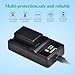 Tectra 2pcs DMW-BMB9 DMW-BMB9PP Battery + LED USB Charger for Panasonic Lumix DC-FZ80, DMC-FZ40K, DMC-FZ45K, DMC-FZ47K, DMC-FZ48K, DMC-FZ60, DMC-FZ70, DMC-FZ100, DMC-FZ150 Digital Camera