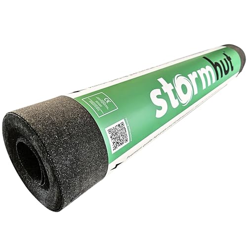 Heavy Duty Shed Felt Roofing Roll 10m x 1m Glass Fibre Reinforced Core Green Mineral Roofing Felt Waterproof Shed Roof Covering Nails Included