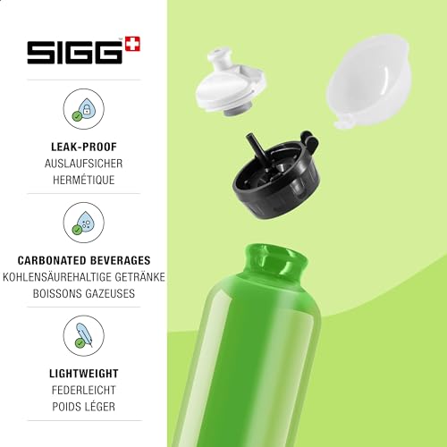 SIGG - Garrafa de água infantil - Kicker - à prova de vazamento, leve, livre de BPA - 100% alumínio