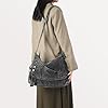 Ruoying Denim Shoulder Bags for Women Retro Jean Hobo Purse With Adjustable Strap Large Tote Handbags #5