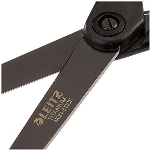 Leitz Schere Titan Anti-Haft, Hochwertige Haushaltsschere mit ergonomischem Griff, Klingen aus rostfreiem Stahl, Für zu Hause, Büro und Schule, Länge 18 cm, Schwarz, 54196095 - Image 4